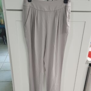BCBG Max Azria Gray High-Waisted Trousers with Elegant Silhouette